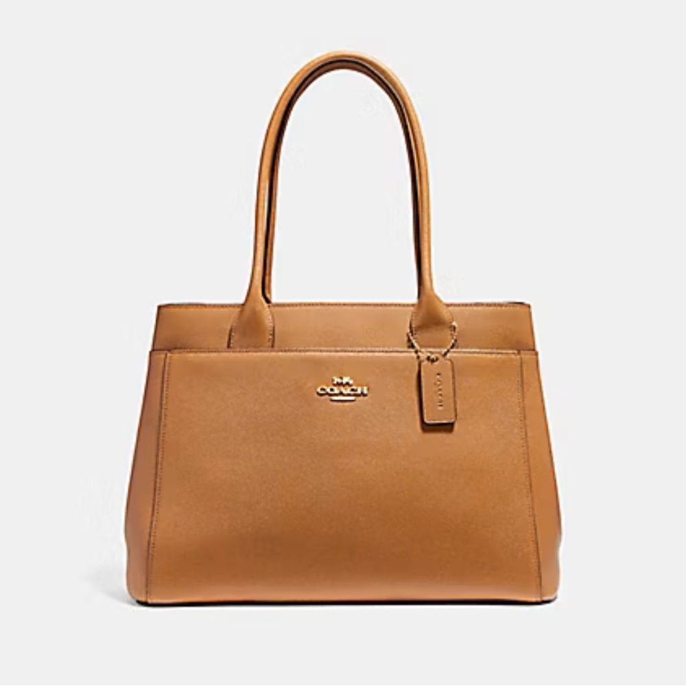 Coach Casey Tan Leather Tote Bag